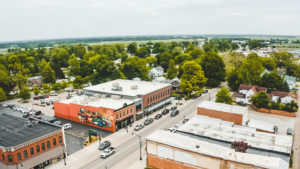 Overhead photo of Dorothy's Market in Mt. Sterling, Illinois
